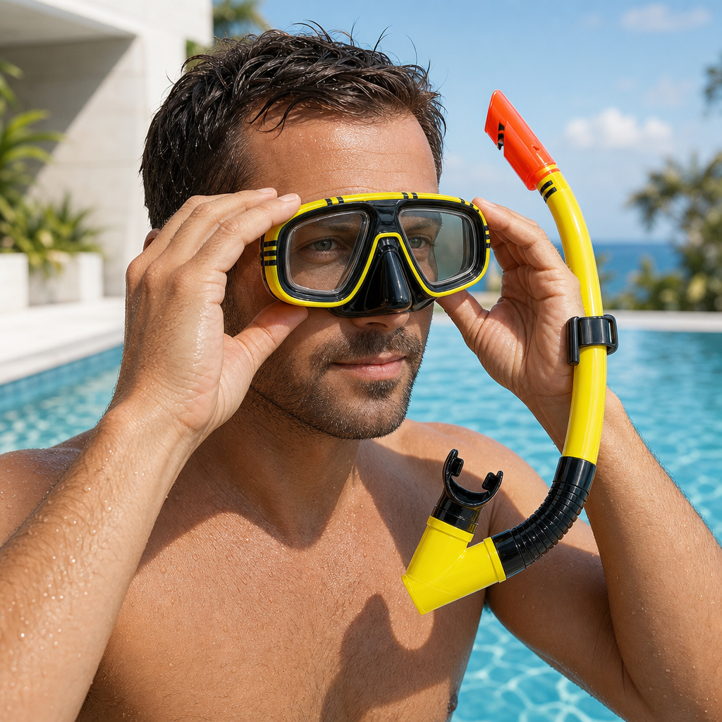 72 Pieces Swimming Mask and Snorkel Set, Yellow, 1 Piece