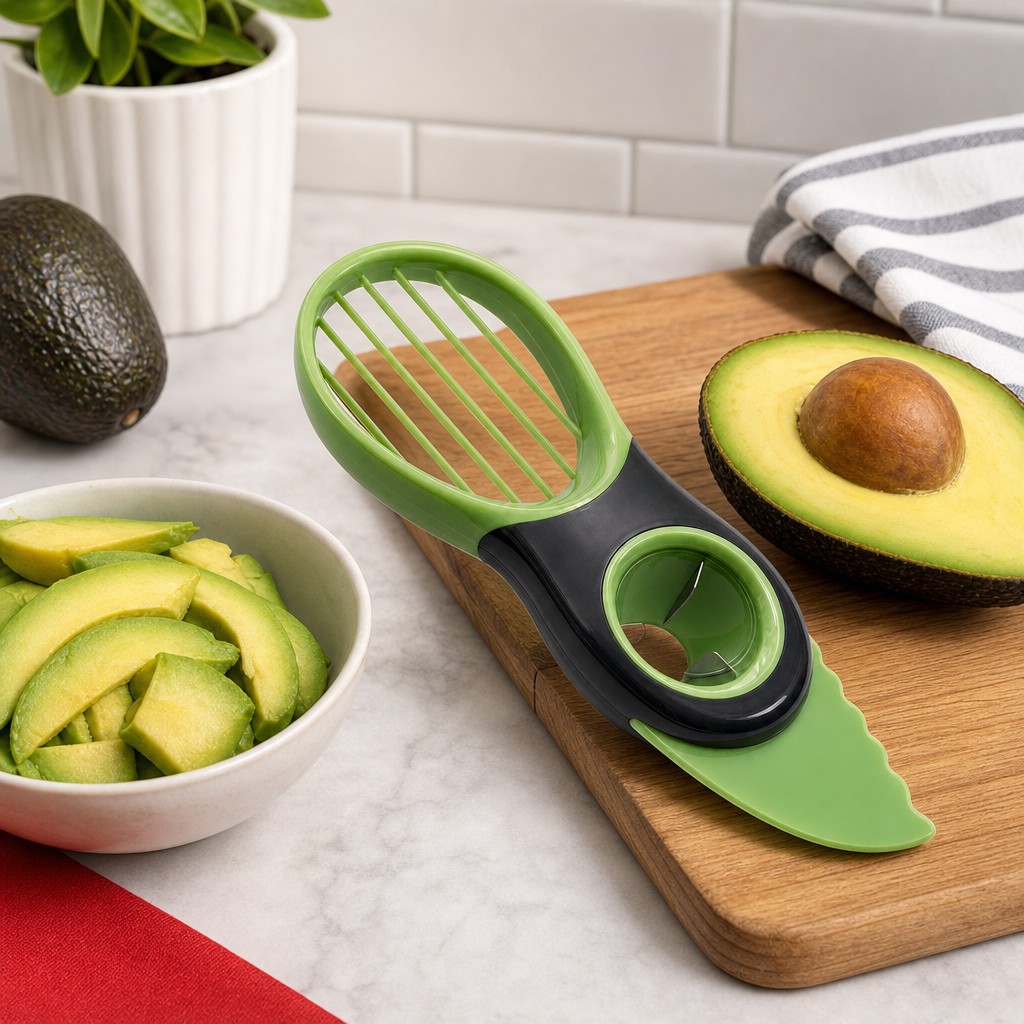 120 Pieces 3-in-1 Avocado Slicer, Pitter and Cutter, Green