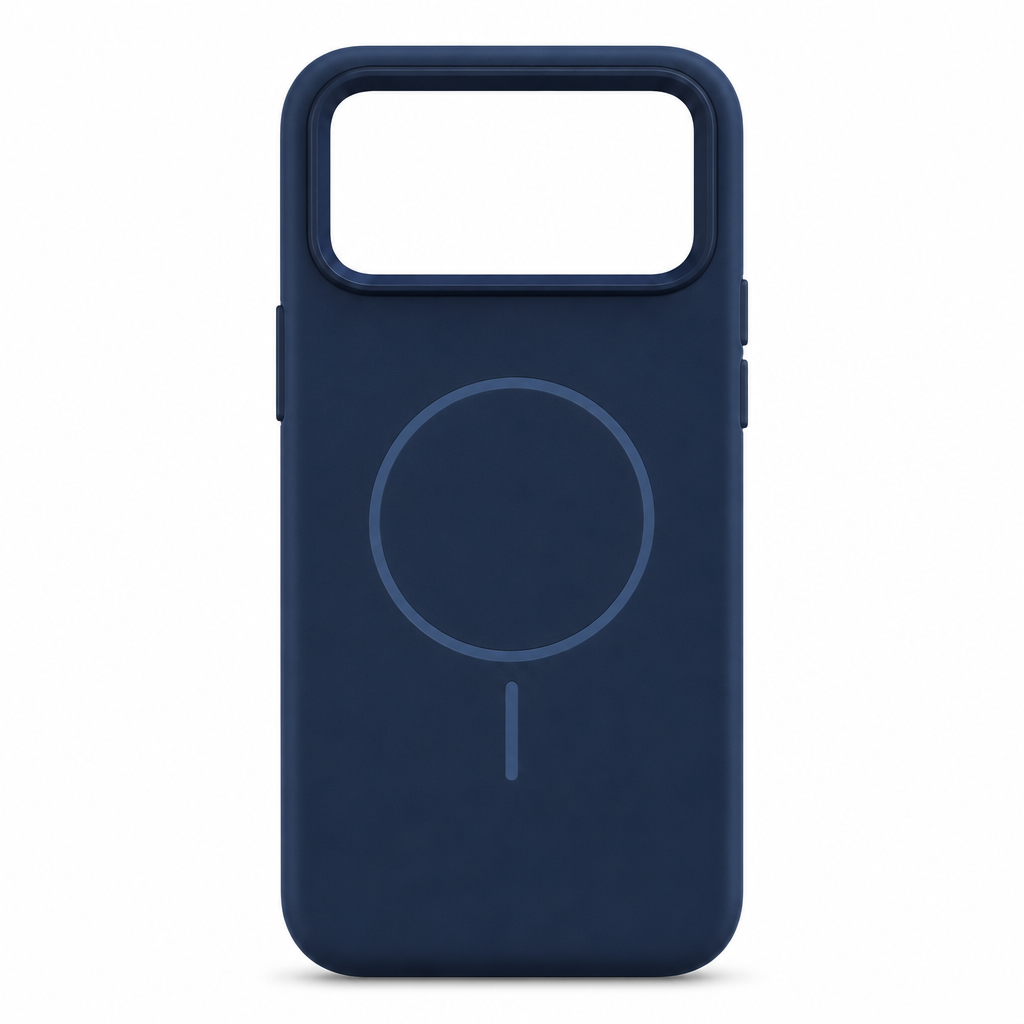 120 Pieces Silicone Magnetic Phone Cases with Raised Camera Protection for 17 Pro, Navy Blue