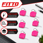 120 Pieces Mini Retractable Tape Measure Key Chains, 1 m Each, Pink, 6-Piece Set