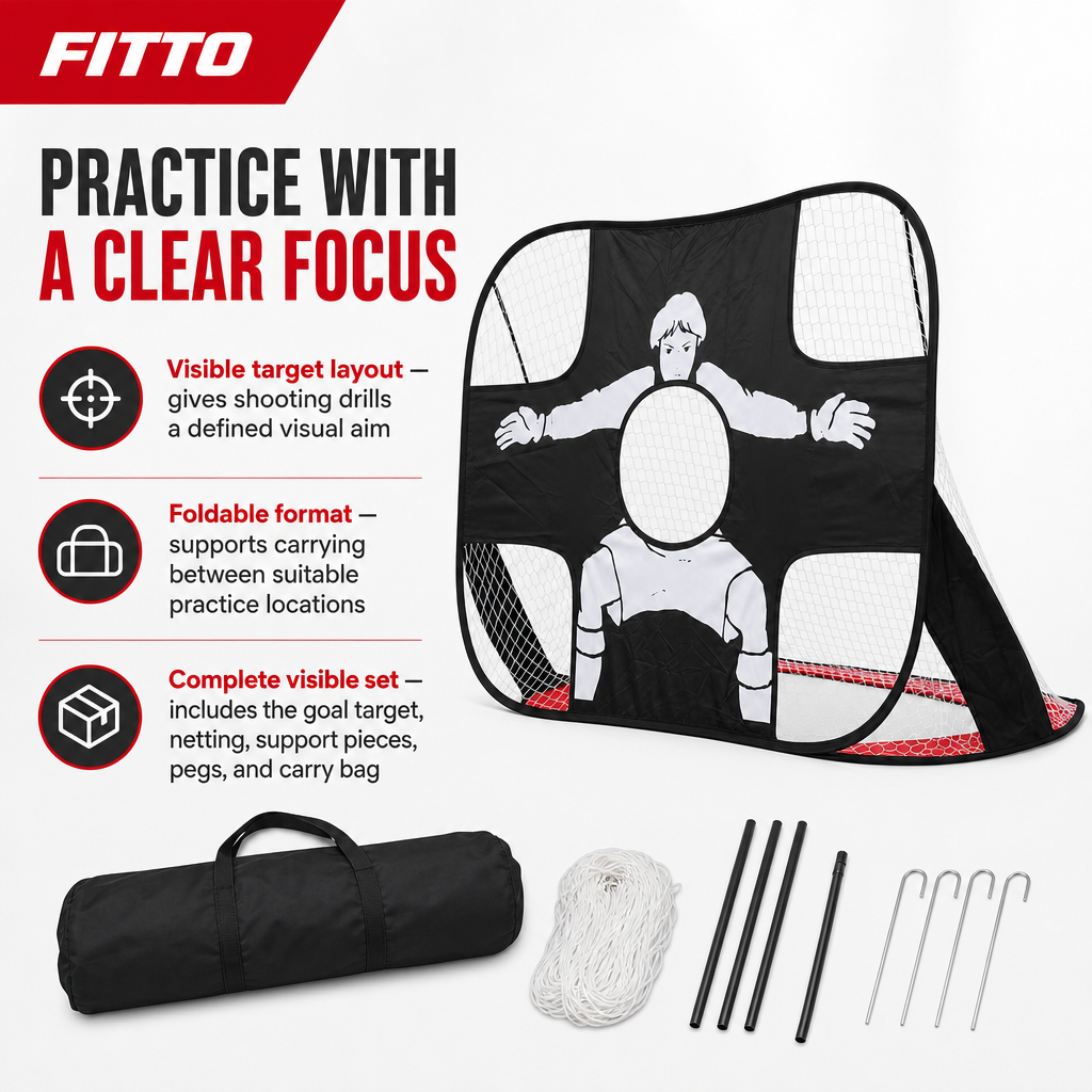 48 Pieces Multi-Function Football Goal Target for Shooting Practice, Foldable Portable Training Net