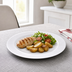 96 Pieces Dinner Plate, White, Round, 10 Inch