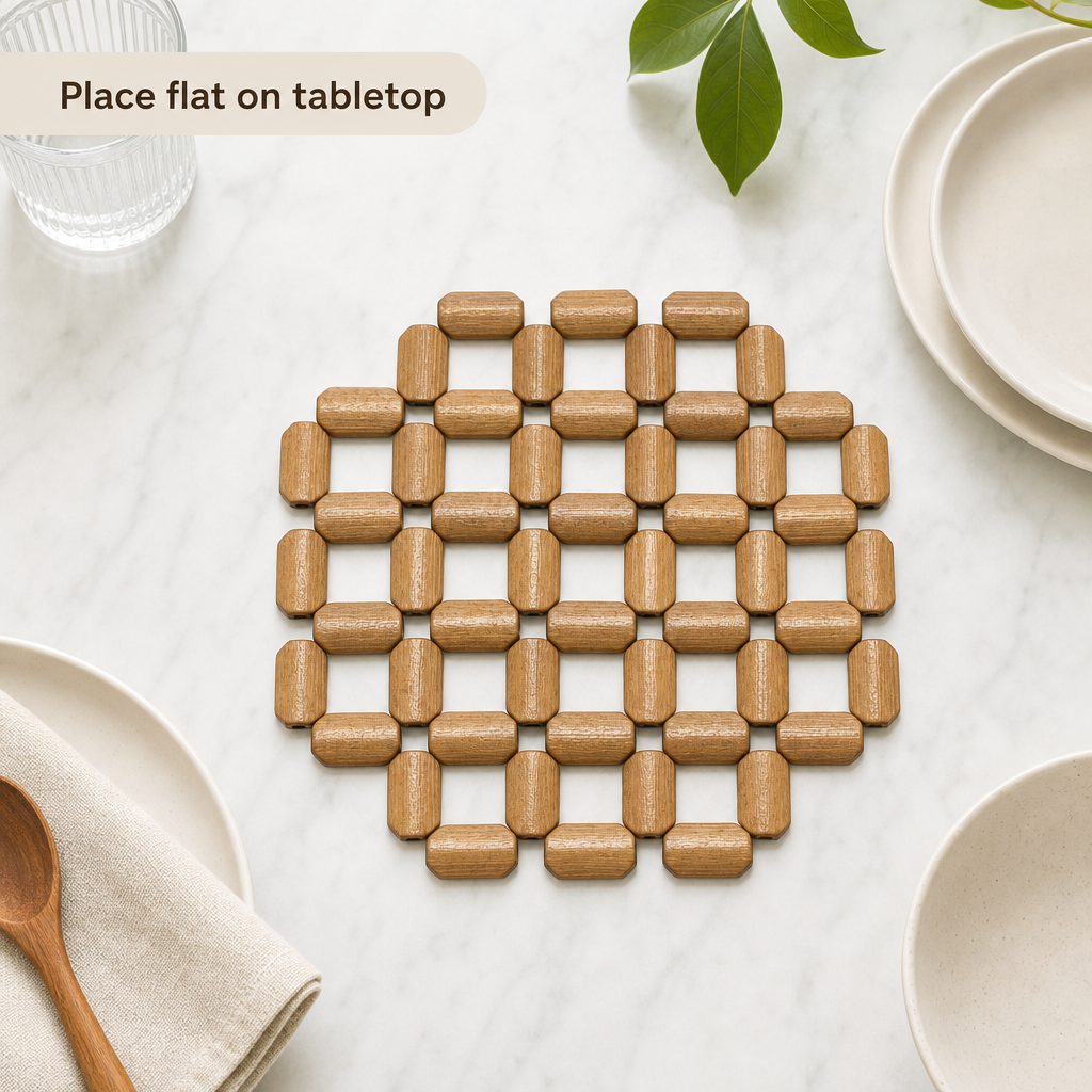 240 Pieces Bamboo Square Lattice Table Mats, Natural Finish, 19 × 19 cm, 1 Piece