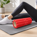 72 Pieces Textured Foam Yoga Roller, 44 cm, Red