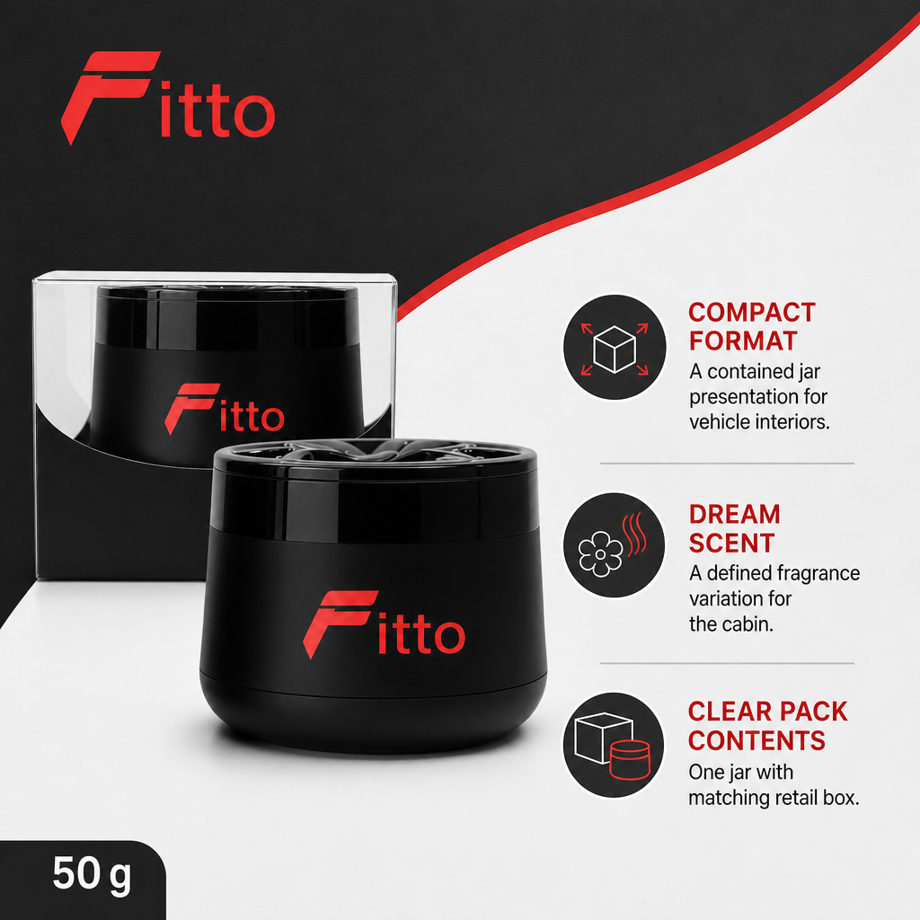 96 Pieces Compact Car Air Fresheners, Dream Scent, Black Jar, 50 g