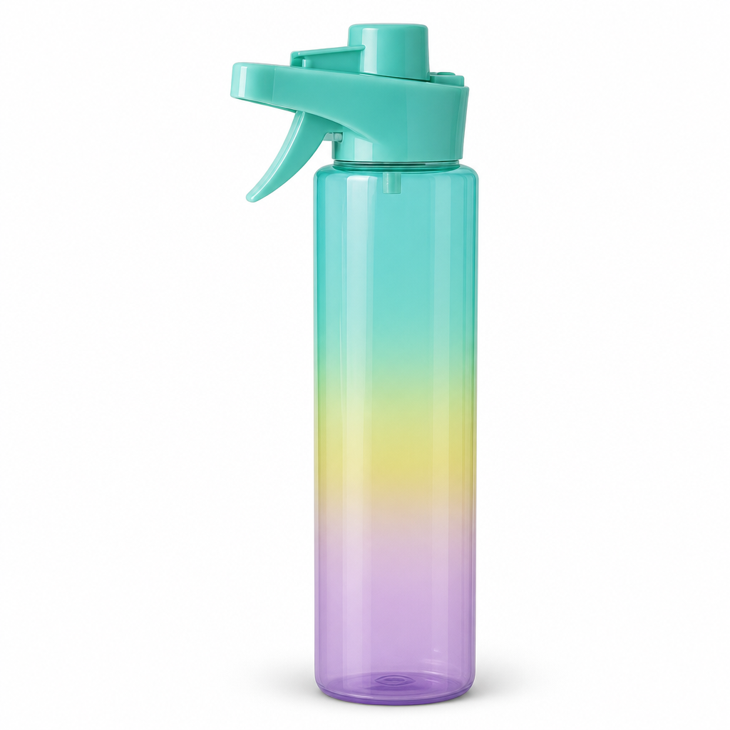 96 Pieces Clear Plastic Spray Bottle with Trigger Nozzle, Translucent Multicolor Gradient, 25 cm