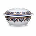 96 Pieces Melamine Serving Bowl with Lid, Decorative Pattern, 8 Inch Round Covered Tablewares for Serving and Presentation