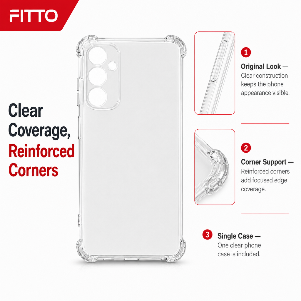 240 Pieces Clear Anti-Burst Protective Phone Cases with Reinforced Corners