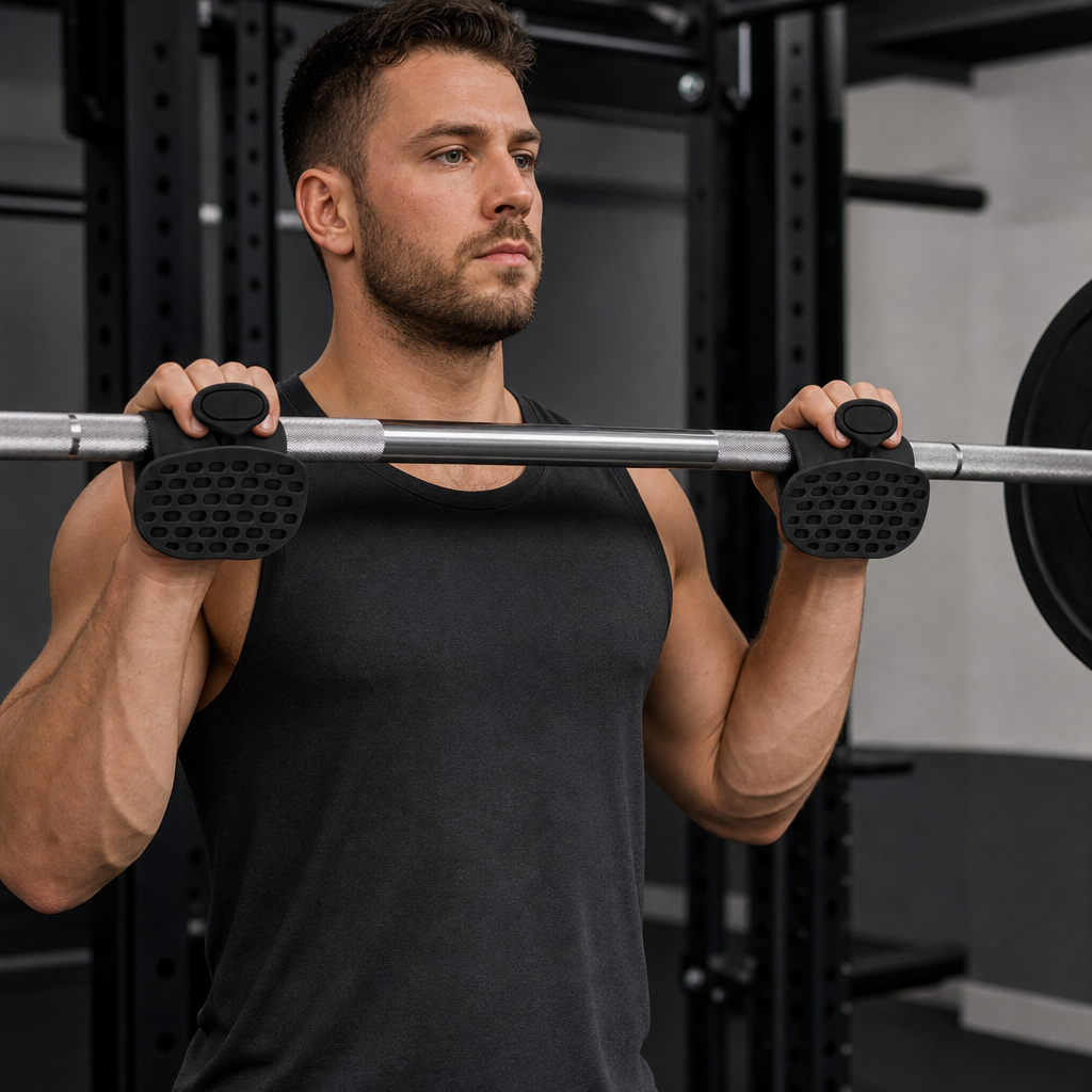 96 Pieces Silicone Palm Grip Pads for Weight Lifting and Gym, Textured Anti-Slip Hand Support Pair, Black