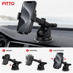 96 Pieces Phone Holder Mount for Car, Auto-Lock Telescopic Suction Mount for Dashboard or Windshield, 360° Rotation