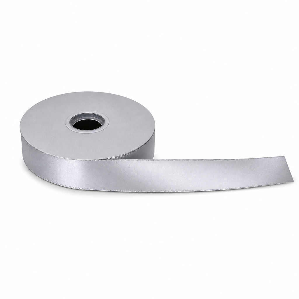120 Pieces Silver Ribbon Roll, 2.8 cm x 80 yd, Decorative Craft Ribbon Spool