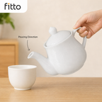 96 Pieces Ceramic Teapots with Lid, White, 1 Piece