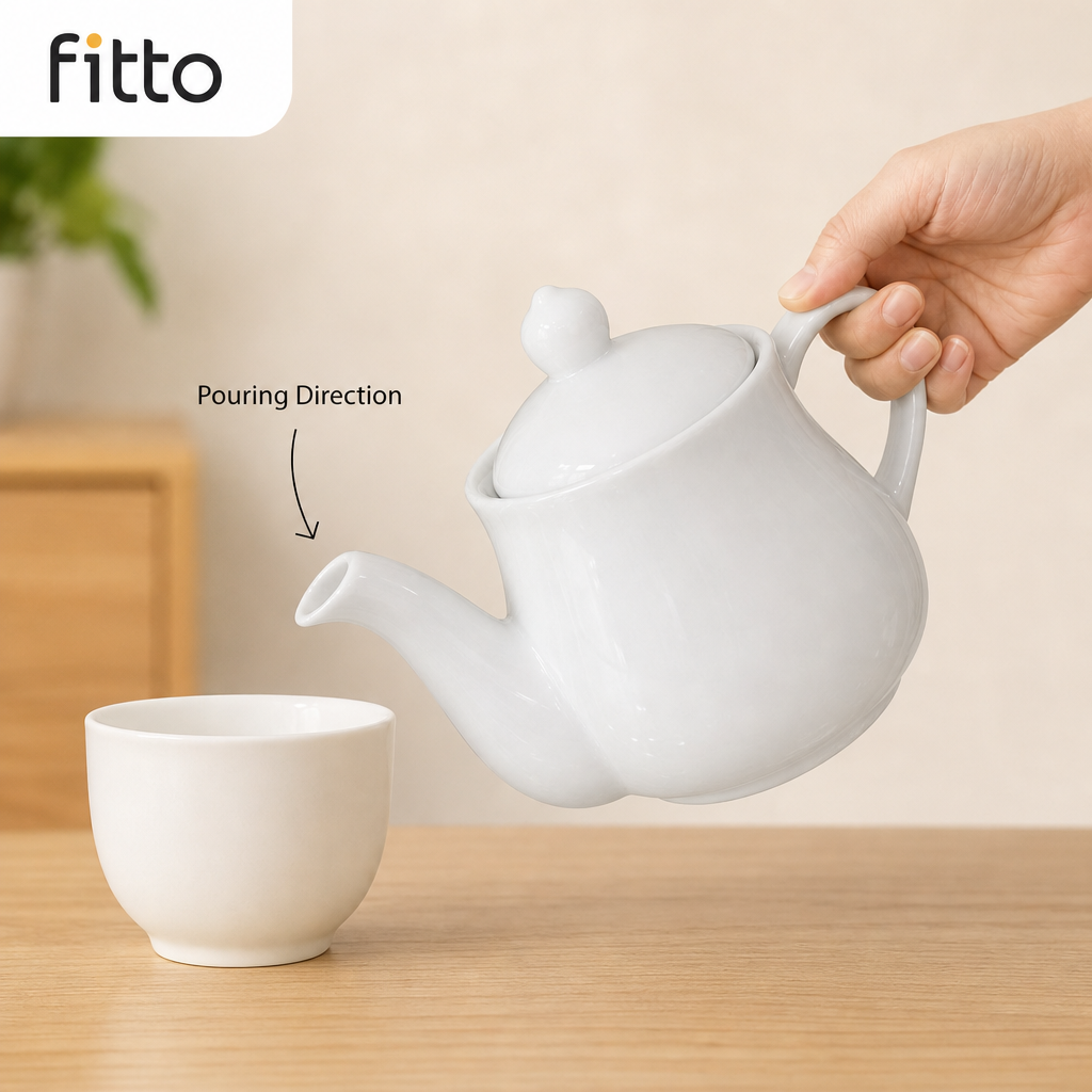 96 Pieces Ceramic Teapots with Lid, White, 1 Piece