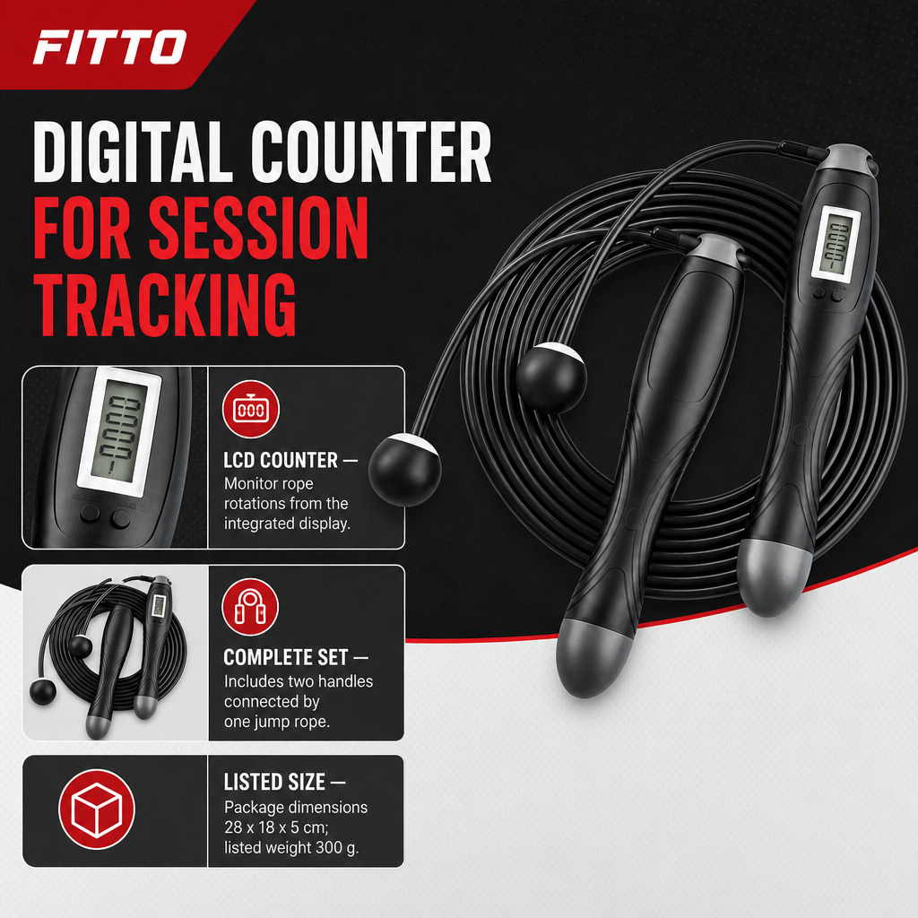 96 Pieces Digital Jump Ropes with LCD Counter for Cardio Training, Single Set