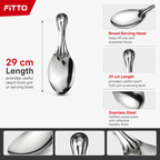 96 Pieces Stainless Steel Rice Serving Spoon, Large 29 cm, 1 Piece