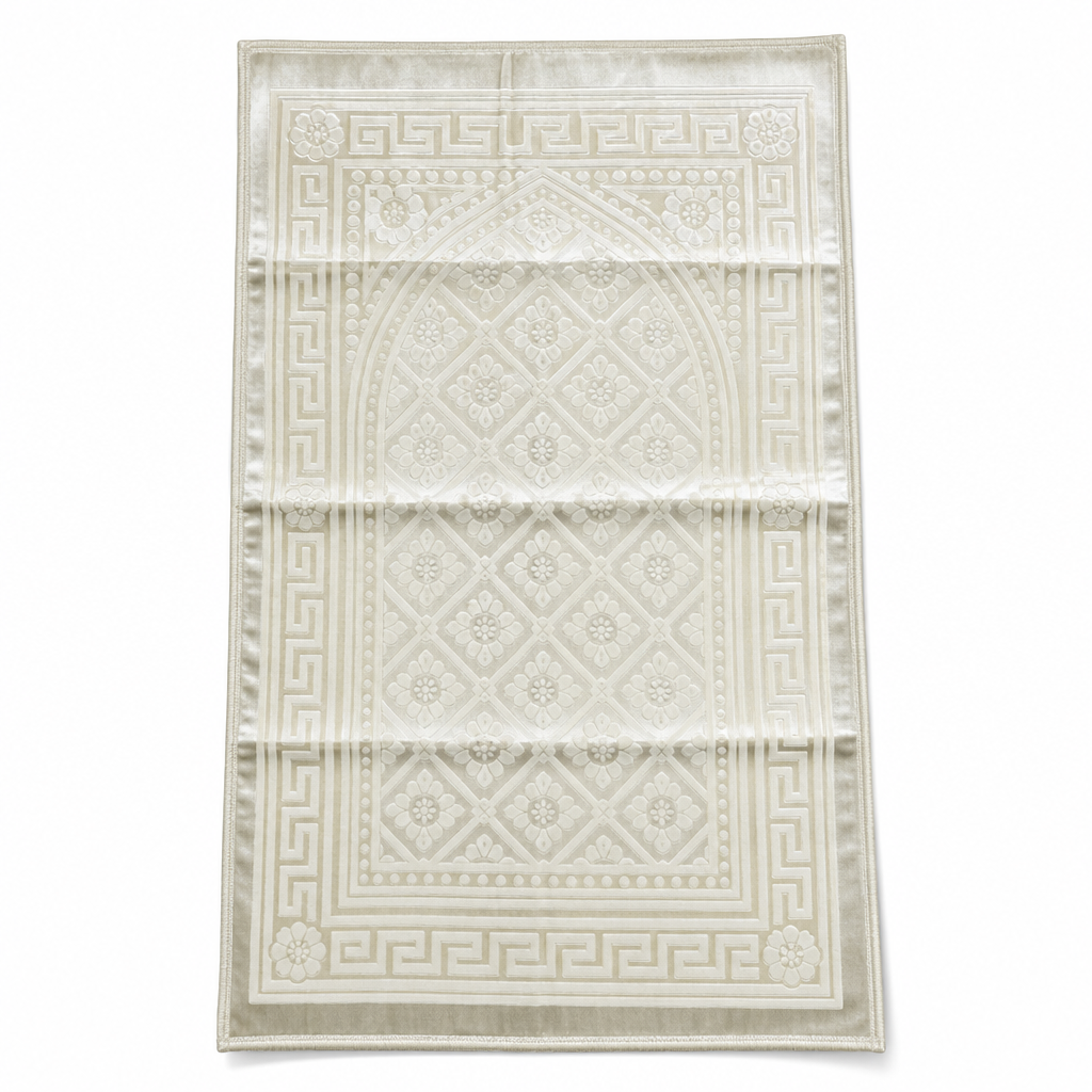 48 Pieces Pearl Velvet Prayer Mats, Turkish Style Decorative Pattern, Single Foldable Mat