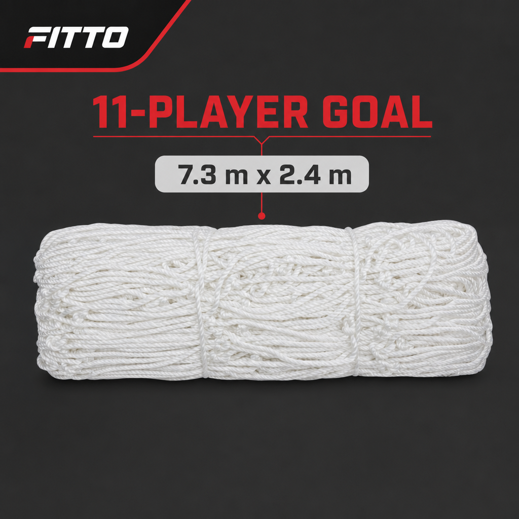 48 Pieces Football Goal Post Nets for 11-Player Goal, 7.3 m x 2.4 m