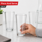 96 Pieces Glass Tumbler Set, 245 ml, Clear, 3 Pieces