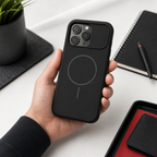 120 Pieces Phone Cases with Magnetic Ring and Raised Camera Protection for 17-Series Phone, Silicone, Black