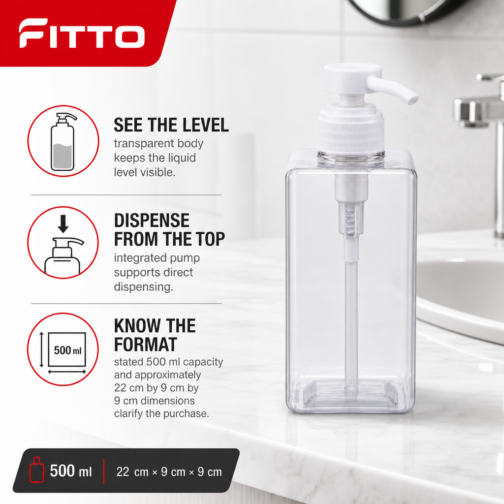 120 Pieces Clear 500 ml Liquid Soap Dispensers Bottle with Pump