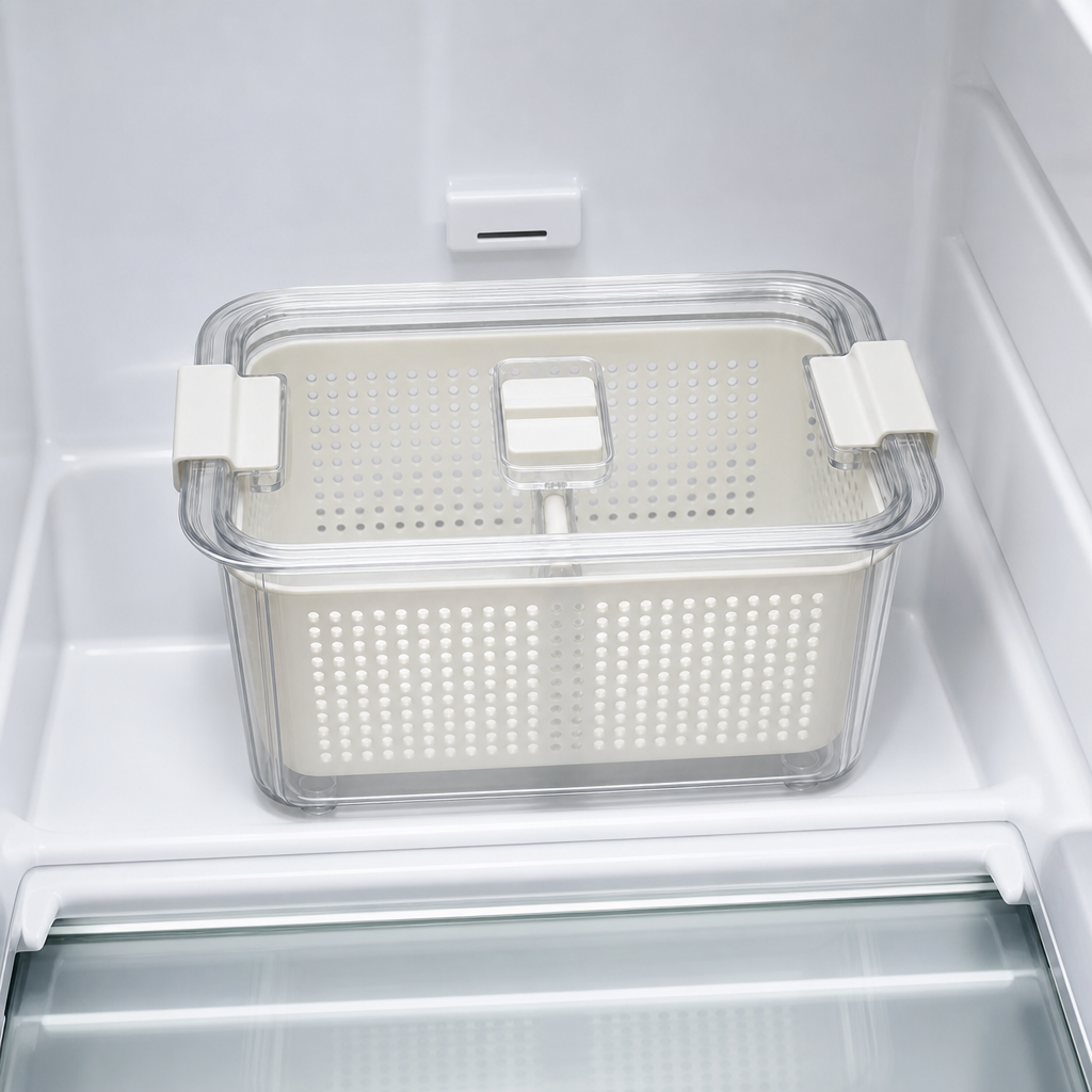 96 Pieces Refrigerator Drain Baskets with Adjustable Compartment 26 x 15 x 12 cm