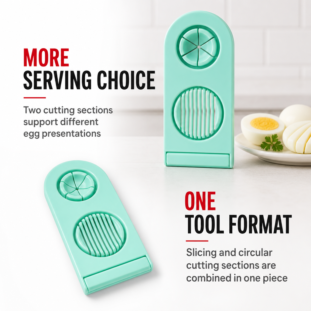 120 Pieces Mint Green 2-Way Egg Slicer and Cutter, One Piece Kitchen Tool
