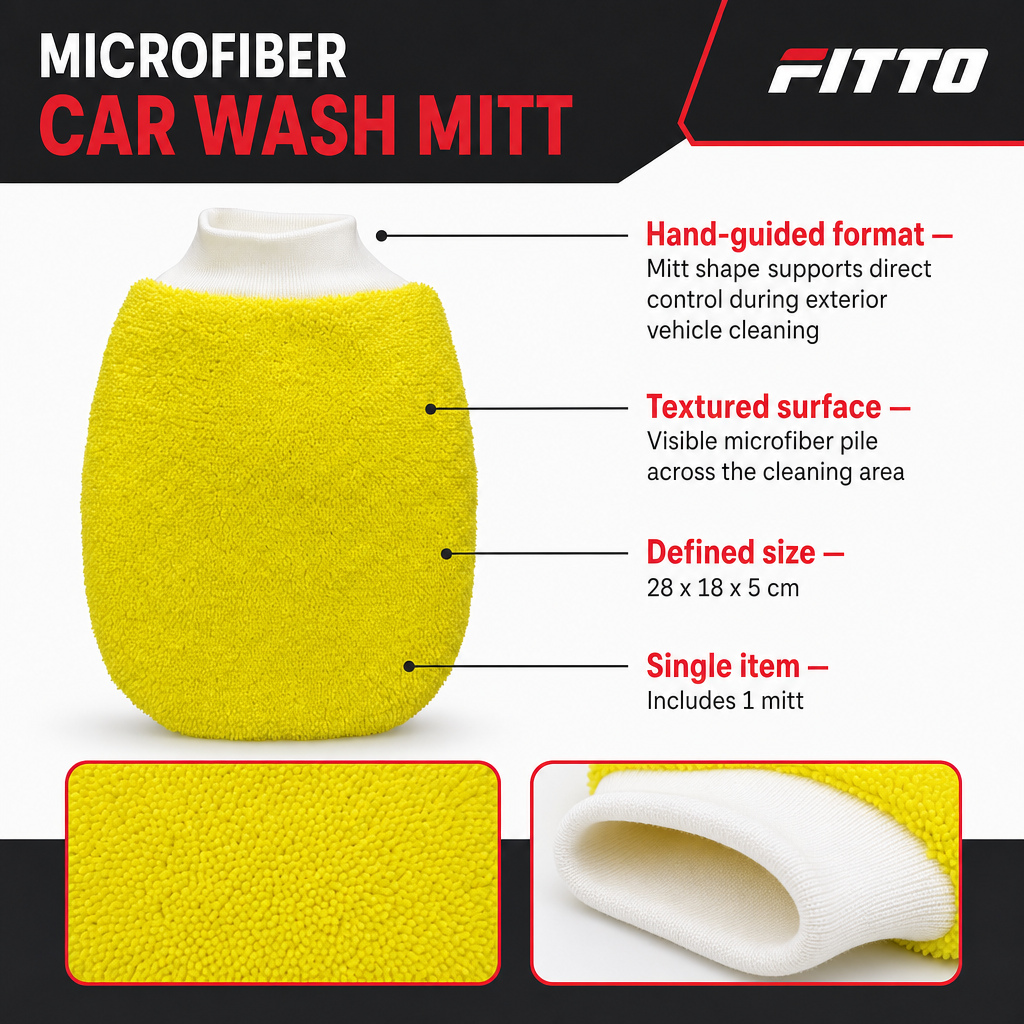 120 Pieces Microfiber Car Wash Mitt, Yellow, 28 x 18 cm