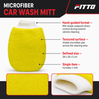 120 Pieces Microfiber Car Wash Mitt, Yellow, 28 x 18 cm