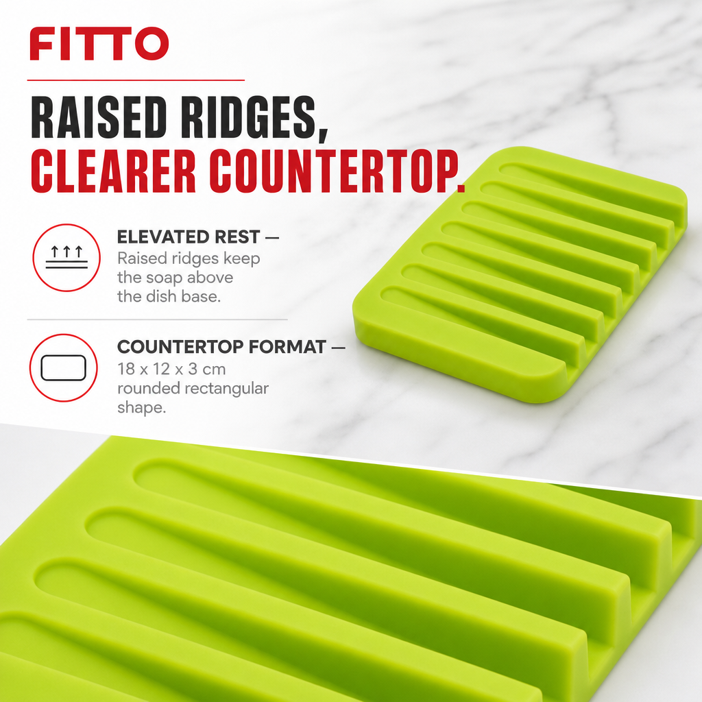 120 Pieces Silicone Soap Dish with Raised Drainage Ridges, Assorted Colours, 18 x 12 cm, 1 Piece