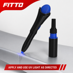 96 Pieces UV Light Liquid Plastic Repair Tool Kit, Blue and Black, 1 Kit