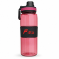 96 Pieces Sports Water Bottles with Protective Sleeve and Flip Lid, 600 ml, Pink, 1 Piece