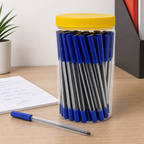 96 Pieces Ball Pens, 1.0mm Blue Ink, 25 Pack