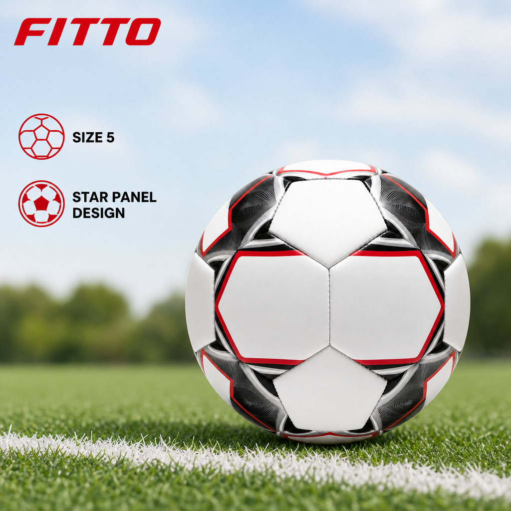 72 Pieces Football Size 5, Star Panel Design, Single Ball for Practice and Casual Play