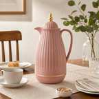 60 Pieces Plastic Vacuum Flask with Glass Refill, 1 Litre, Rose Pink