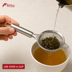 96 Pieces Tea Strainers, Stainless Steel Round Kitchen Sieve with Handle, 24 cm