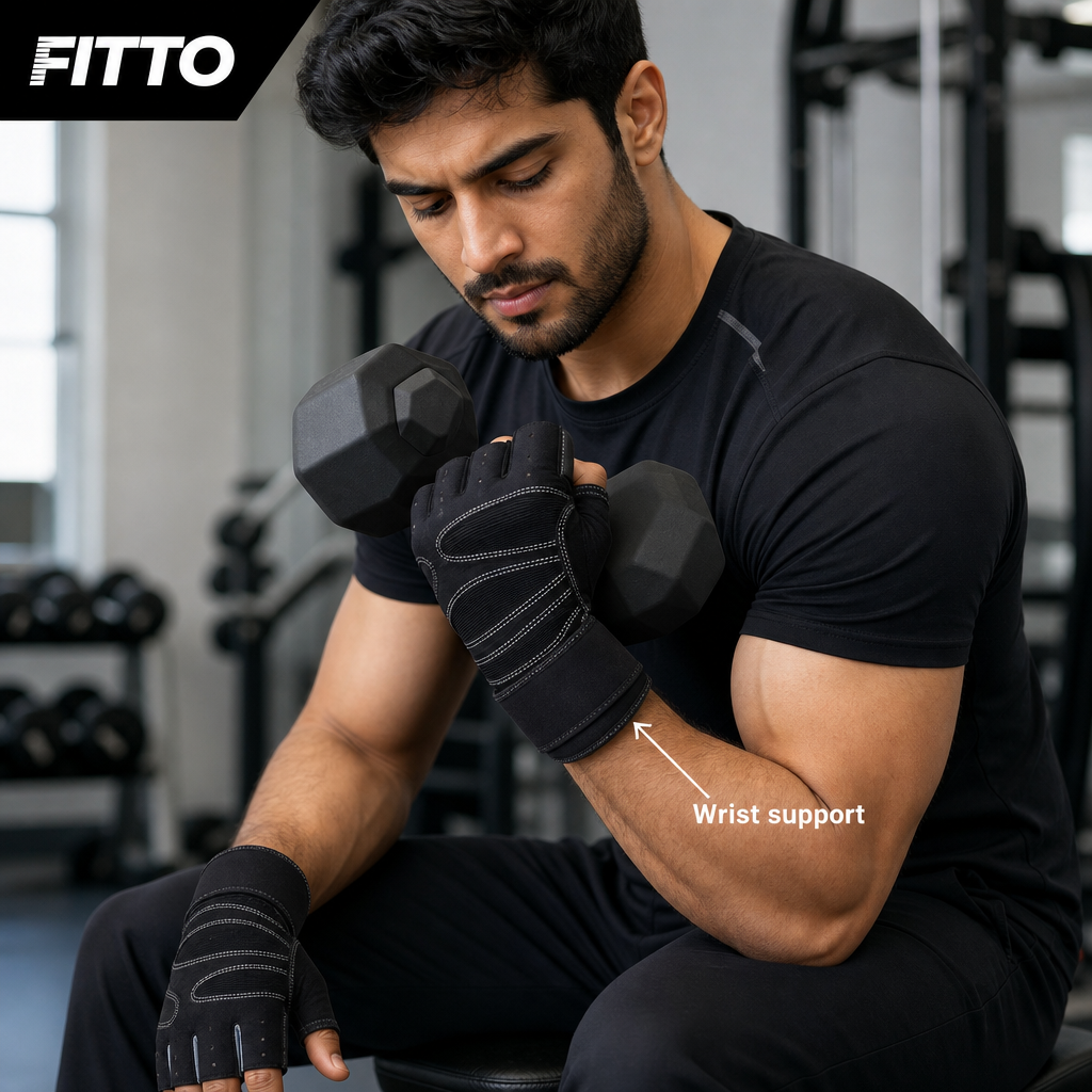 96 Pieces Gym Gloves with Wrist Support for Weight Lifting and Fitness, Black