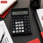 72 Pieces Electronic Calculators, 14-Digit Display, 112-Step Check, Dual Power, Black and White, 1 Piece
