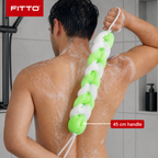 240 Pieces Long-Handle Bath Loofah Scrubbers, Assorted Colour Exfoliating Shower Sponge, 45 cm, 1 Piece