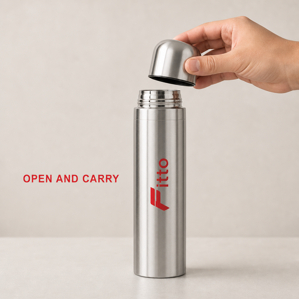 96 Pieces Silver Stainless Steel Vacuum Flask, 500 ml, 1 Piece