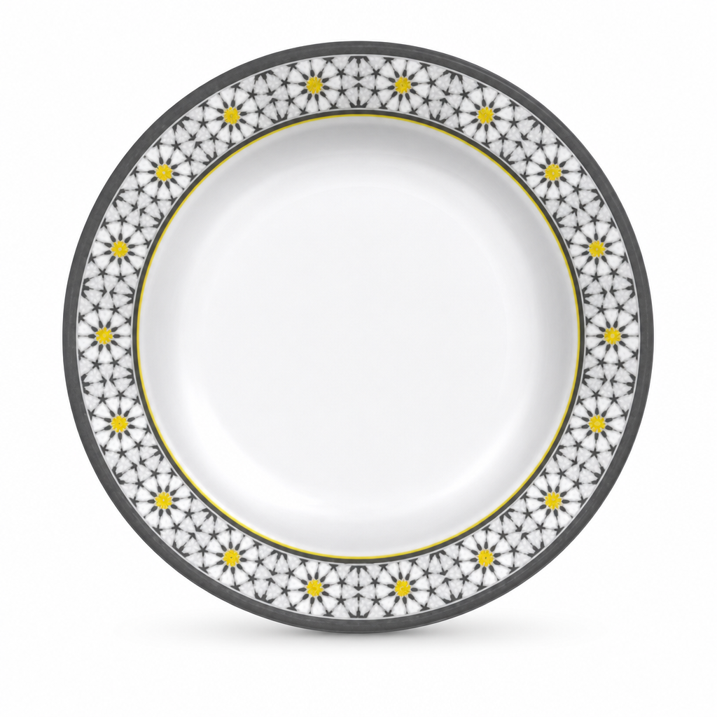 144 Pieces Melamine Soup Plate, 6 Inch, Round Floral Pattern, Single Piece