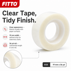 240 Pieces Invisible Tape Roll, Clear Adhesive Stationery Tape, 19 mm x 36 yd