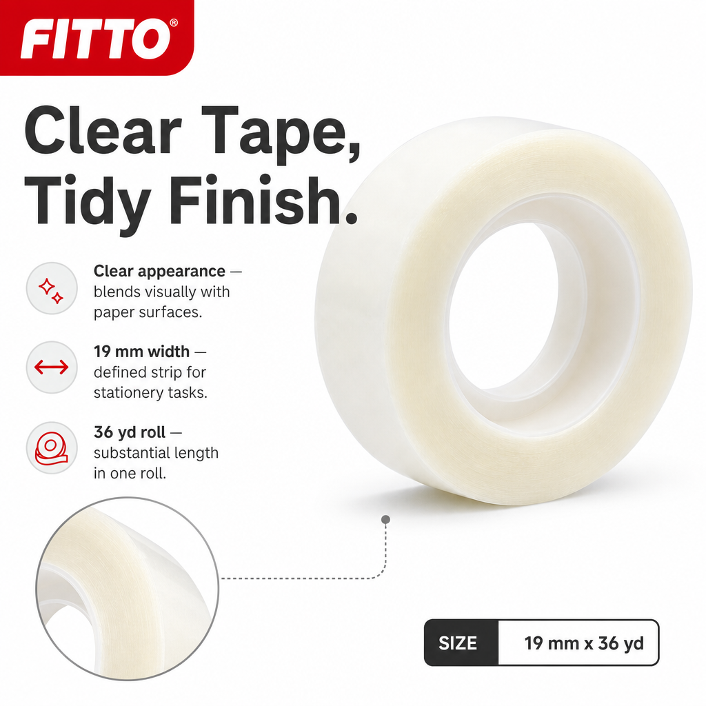 240 Pieces Invisible Tape Roll, Clear Adhesive Stationery Tape, 19 mm x 36 yd