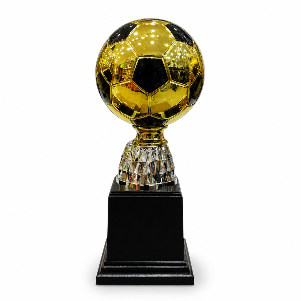 72 Pieces Plastic Football Trophy, 20 cm, Gold and Black Award Cup for Sports Recognition