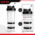 96 Pieces Sports Water Bottles with Flip Spout, Clear and Black, 1 Piece