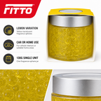 96 Pieces Fragrance Spheres Car & Home Air Freshener, Lemon Scent, 130g Jar