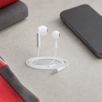240 Pieces Wired Stereo Earphones, White In-Ear Design, Single Pair