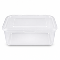 120 Pieces Clear Plastic Food Storage Containers with Hinged Lid, 22 x 15 x 8 cm, 1 Piece