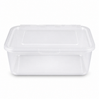 120 Pieces Clear Plastic Food Storage Containers with Hinged Lid, 22 x 15 x 8 cm, 1 Piece