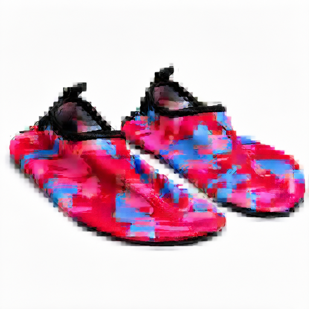 60 Pieces Aqua Shoes for Adults with Zip, Pink and Blue Camouflage, One Size, 1 Pair
