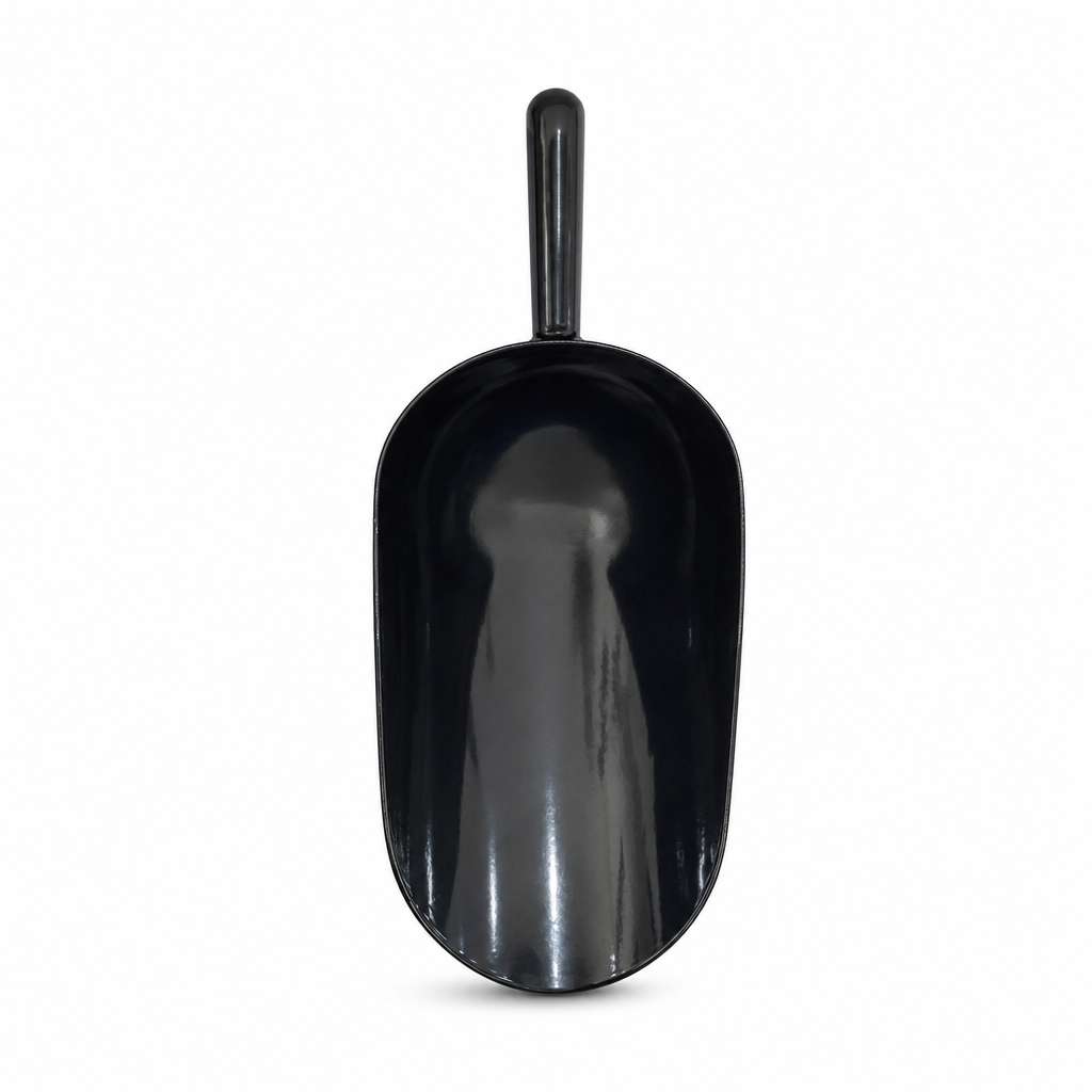 96 Pieces Ice Scoop, Black Painted Aluminium Scoop with Round Edge, Long Handle, 35 cm